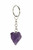 Dark Amethyst Crystal Keychain