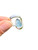 Larimar Ring in Sterling Silver, SIZE: 7.5 US - Polished Teardrop Ring - No.1686 