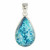 Shattuckite Polished Teardrop Pendant in Bezel Setting - Sterling Silver - 216