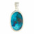 Shattuckite Polished Oval Pendant in Bezel Setting - Sterling Silver - 232