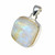 Rainbow Moonstone Raw Square Pendant in Bezel Setting - Sterling Silver - 264