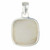 Rainbow Moonstone Raw Square Pendant in Bezel Setting - Sterling Silver - 264