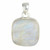 Rainbow Moonstone Raw Square Pendant in Bezel Setting - Sterling Silver - 264