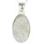 Rainbow Moonstone Raw Oval Pendant - Sterling Silver - No.285 