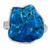 Natural Turquoise Ring in Sterling Silver, SIZE 9 US - Raw Natural Ring in Bezel Setting - 989