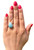 Larimar Ring in Sterling Silver, SIZE: 6 US - Polished Teardrop Ring - No.1869 