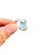 Larimar Ring in Sterling Silver, SIZE: 6 US - Polished Teardrop Ring - No.1869 