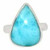 Larimar Ring in Sterling Silver, SIZE 10 US - Polished Teardrop Ring in Bezel Setting - 1828