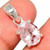 Morganite Faceted Oval Pendant in Prong Setting - Sterling Silver - 224