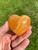 Orange Calcite Heart - Polished Crystal