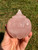 Rose Quartz Pumpkin with Witch Hat - Polished Crystal Sculpture