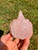 Rose Quartz Pumpkin with Witch Hat - Polished Crystal Sculpture