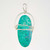 Chrysocolla Polished Oval Pendant in Wire Wrapped Setting - Sterling Silver - 111