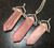 Rose Quartz Pendant - Polished Point Pendant in Capped Setting