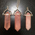 Rose Quartz Pendant - Polished Point Pendant in Capped Setting