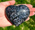 Indigo Gabbro Heart - Polished Mystic Merlinite Stone