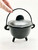 Black Cast Iron Cleansing Cauldron with Lid