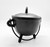 Black Cast Iron Cleansing Cauldron with Lid