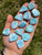 Larimar Tumbled Stone Slice Grade AAA - Polished Larimar Crystal