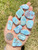 Larimar Tumbled Stone Slice Grade A - Polished Larimar Crystal