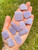 Lavender Fluorite Tumbled Stone Slice - Grade A 