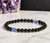 Evil Eye Protection Bracelet  - Elastic - 6mm Beads 