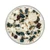 Top view of the Winter Forest Candle showing Bloodstone, Clear Quartz, berries, and dried herbs on soy wax