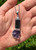 Amethyst and Black Tourmaline Raw Pendant in Plated Setting