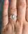 Crescent Moon Rainbow Moonstone Ring in Sterling Silver, SIZE 6 to 9 US - Polished Round Ring in Bezel Setting -