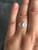 Crescent Moon Rainbow Moonstone Ring in Sterling Silver, SIZE 6 to 9 US - Polished Round Ring in Bezel Setting -