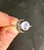 Crescent Moon Rainbow Moonstone Ring in Sterling Silver, SIZE 6 to 9 US - Polished Round Ring in Bezel Setting -