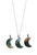 Moss Agate Stone Crescent Moon Pendant 