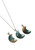 Moss Agate Stone Crescent Moon Pendant 