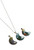 Moss Agate Stone Crescent Moon Pendant 