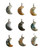 Moss Agate Stone Crescent Moon Pendant 