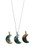 Moss Agate Stone Crescent Moon Pendant
