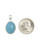 Aquamarine Pendant - Polished Oval - Sterling Silver - No.971