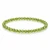 Side view of a Peridot Elastic Bracelet with 4mm beads on a white background