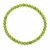 Top view of a Peridot 4mm bead bracelet showing polished olive green round beads
