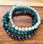 Throat Chakra Elastic Bracelet Set - 6mm Beads