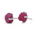 Raw Pink Tourmaline Prong Earrings - Sterling Silver