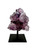 Raw Amethyst Crystal Cluster on Metal Stand 