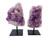 Raw Amethyst Crystal Cluster on Metal Stand 