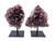 Raw Amethyst Crystal Cluster on Metal Stand 
