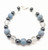 Communicate with Angels Clasp Bracelet - 6mm & 8mm Beads - Angelite, Hematite, Clear Quartz 