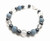 Communicate with Angels Clasp Bracelet - 6mm & 8mm Beads - Angelite, Hematite, Clear Quartz 
