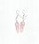Rose Quartz Polished Point Earrings in Wire Wrapped Dangle Setting