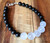 Protection Clasp Bracelet - 6mm & 8mm Beads - Selenite & Black Tourmaline 