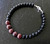 Root Chakra Clasp Bracelet - 6mm & 8mm Beads - Garnet & Black Obsidian 