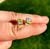 Labradorite Raw Square Stud Earrings - Sterling Silver
